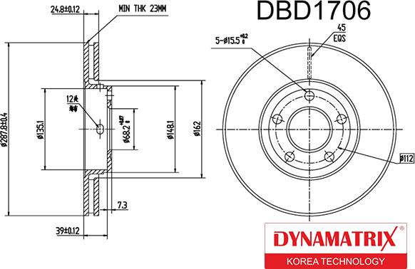 Dynamatrix DBD1706 - Brake Disc car-mod.net