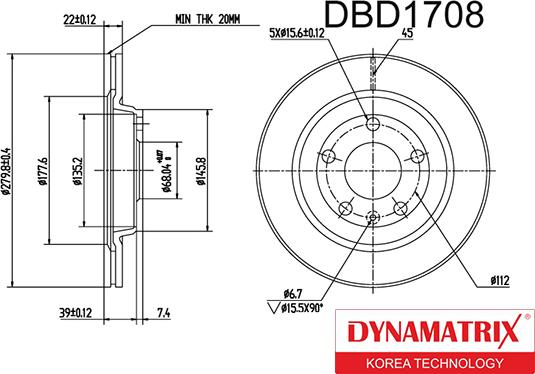 Dynamatrix DBD1708 - Brake Disc car-mod.net