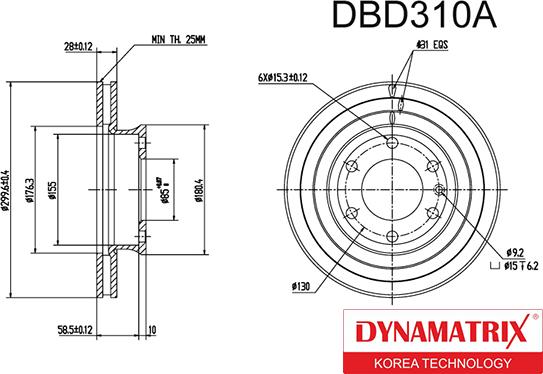Dynamatrix DBD310A - Brake Disc car-mod.net