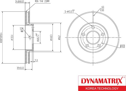 Dynamatrix DBD320 - Brake Disc car-mod.net