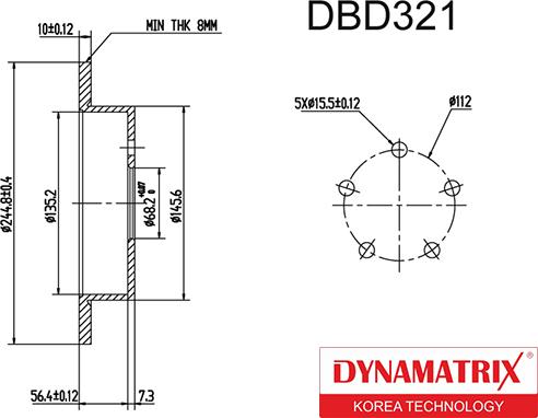 Dynamatrix DBD321 - Brake Disc car-mod.net