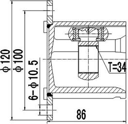 Dynamatrix DCV654004 - CV Joint Kit, drive shaft car-mod.net
