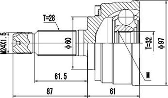 Dynamatrix DCV899159 - CV Joint Kit, drive shaft car-mod.net