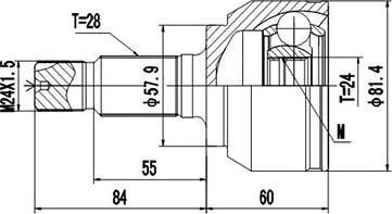 Dynamatrix DCV899151 - CV Joint Kit, drive shaft car-mod.net