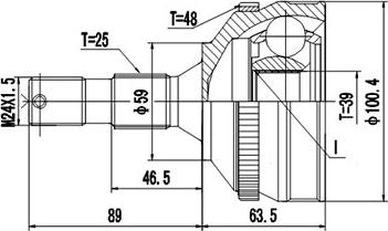 Dynamatrix DCV845052 - CV Joint Kit, drive shaft car-mod.net