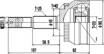 Dynamatrix DCV841003 - CV Joint Kit, drive shaft car-mod.net