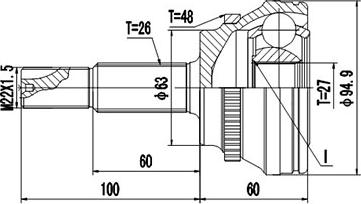 Dynamatrix DCV859167 - CV Joint Kit, drive shaft car-mod.net
