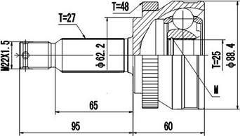 Dynamatrix DCV824090 - CV Joint Kit, drive shaft car-mod.net