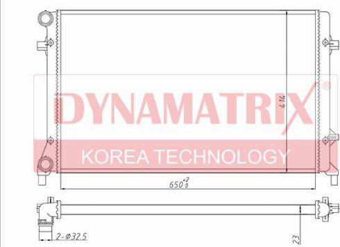 Dynamatrix DR65277 - Radiator, engine cooling car-mod.net