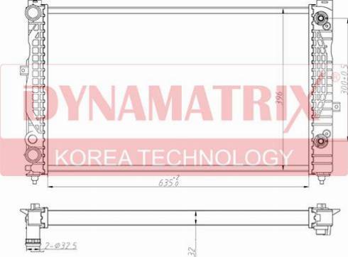Dynamatrix DR60499 - Radiator, engine cooling car-mod.net