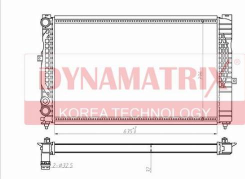 Dynamatrix DR60299 - Radiator, engine cooling car-mod.net