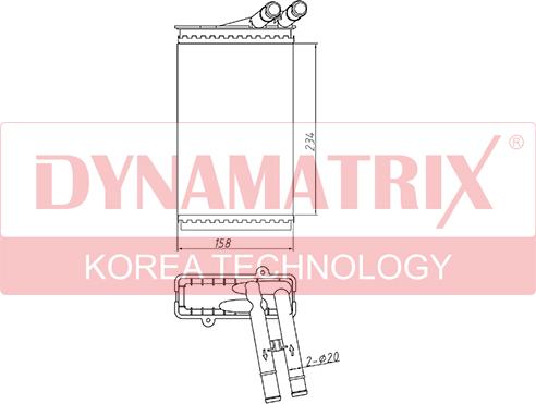 Dynamatrix DR70224 - Heat Exchanger, interior heating car-mod.net