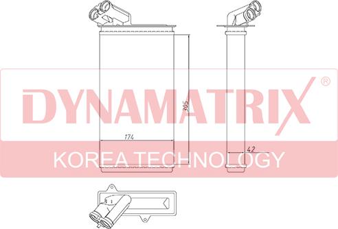 Dynamatrix DR71149 - Heat Exchanger, interior heating car-mod.net