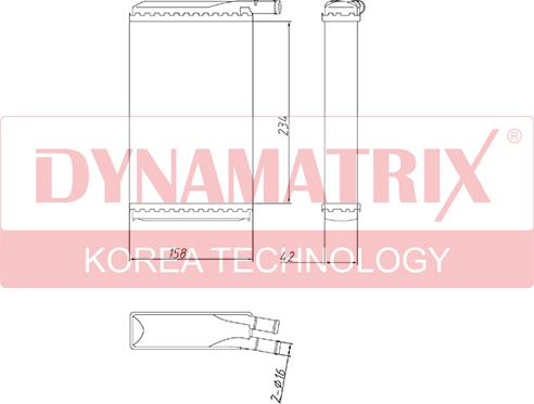 Dynamatrix DR73940 - Heat Exchanger, interior heating car-mod.net
