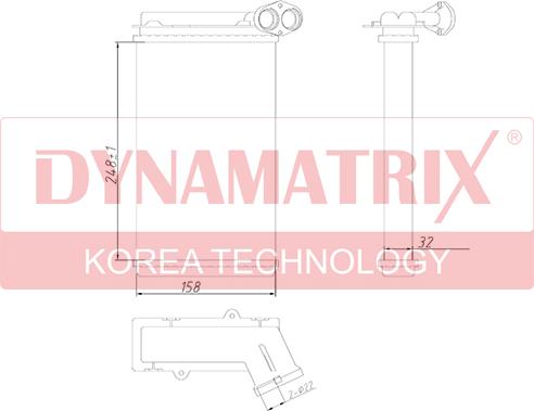 Dynamatrix DR73973 - Heat Exchanger, interior heating car-mod.net