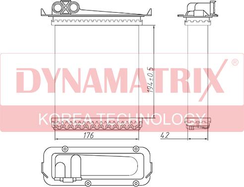 Dynamatrix DR73640 - Heat Exchanger, interior heating car-mod.net