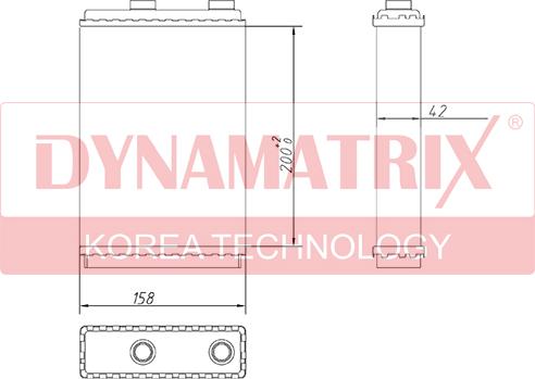 Dynamatrix DR72660 - Heat Exchanger, interior heating car-mod.net