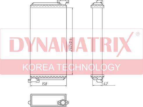 Dynamatrix DR72002 - Heat Exchanger, interior heating car-mod.net