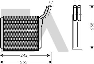 EACLIMA 45C54016 - Heat Exchanger, interior heating car-mod.net