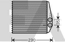 EACLIMA 45C54036 - Heat Exchanger, interior heating car-mod.net