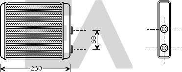 EACLIMA 45C54022 - Heat Exchanger, interior heating car-mod.net