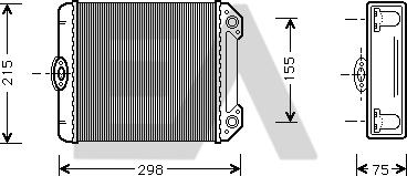 EACLIMA 45C50003 - Heat Exchanger, interior heating car-mod.net