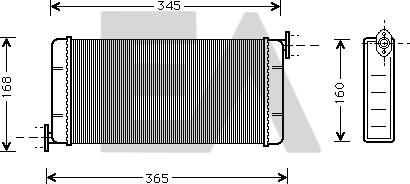 EACLIMA 45C50015 - Heat Exchanger, interior heating car-mod.net