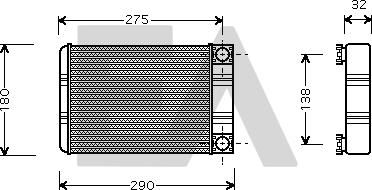 EACLIMA 45C50017 - Heat Exchanger, interior heating car-mod.net