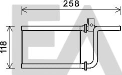 EACLIMA 45C51004 - Heat Exchanger, interior heating car-mod.net