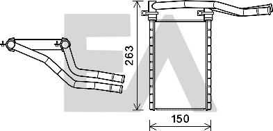 EACLIMA 45C69003 - Heat Exchanger, interior heating car-mod.net