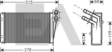 EACLIMA 45C60015 - Heat Exchanger, interior heating car-mod.net