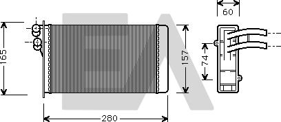 EACLIMA 45C02004 - Heat Exchanger, interior heating car-mod.net