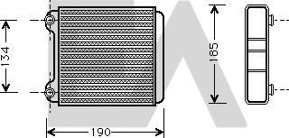 EACLIMA 45C02006 - Heat Exchanger, interior heating car-mod.net