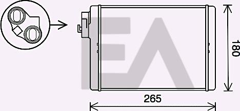 EACLIMA 45C02008 - Heat Exchanger, interior heating car-mod.net