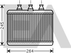 EACLIMA 45C07018 - Heat Exchanger, interior heating car-mod.net