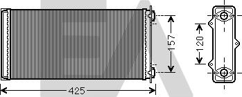 EACLIMA 45C16002 - Heat Exchanger, interior heating car-mod.net