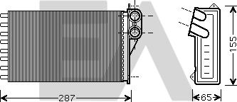 EACLIMA 45C10019 - Heat Exchanger, interior heating car-mod.net