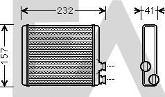 EACLIMA 45C10015 - Heat Exchanger, interior heating car-mod.net