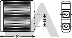 EACLIMA 45C18002 - Heat Exchanger, interior heating car-mod.net