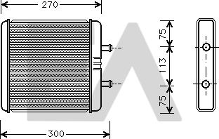 EACLIMA 45C30006 - Heat Exchanger, interior heating car-mod.net