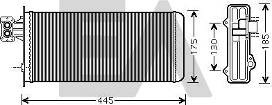 EACLIMA 45C30008 - Heat Exchanger, interior heating car-mod.net