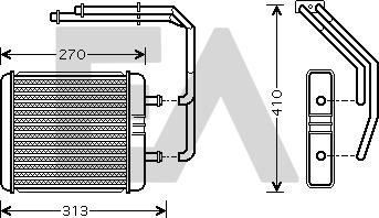 EACLIMA 45C30007 - Heat Exchanger, interior heating car-mod.net