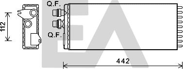 EACLIMA 45C30012 - Heat Exchanger, interior heating car-mod.net