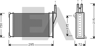 EACLIMA 45C22004 - Heat Exchanger, interior heating car-mod.net