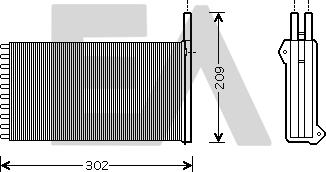 EACLIMA 45C22010 - Heat Exchanger, interior heating car-mod.net