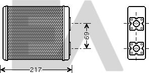 EACLIMA 45C22022 - Heat Exchanger, interior heating car-mod.net