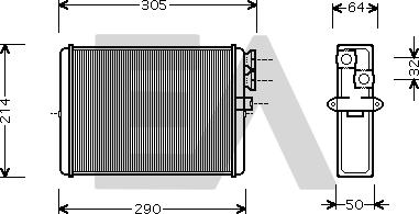 EACLIMA 45C78009 - Heat Exchanger, interior heating car-mod.net