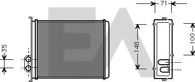 EACLIMA 45C78008 - Heat Exchanger, interior heating car-mod.net