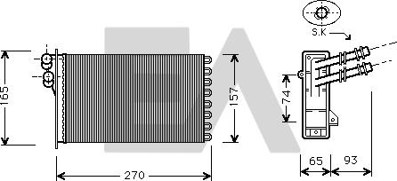 EACLIMA 45C77008 - Heat Exchanger, interior heating car-mod.net