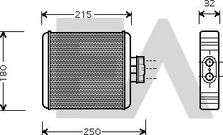 EACLIMA 45C77010 - Heat Exchanger, interior heating car-mod.net